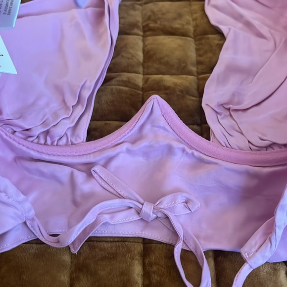 For Love And Lemons Lavender Halter Crop Top - Picture 4 of 4